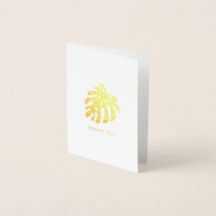 Tropiska Monstera Löv Folierat Kort