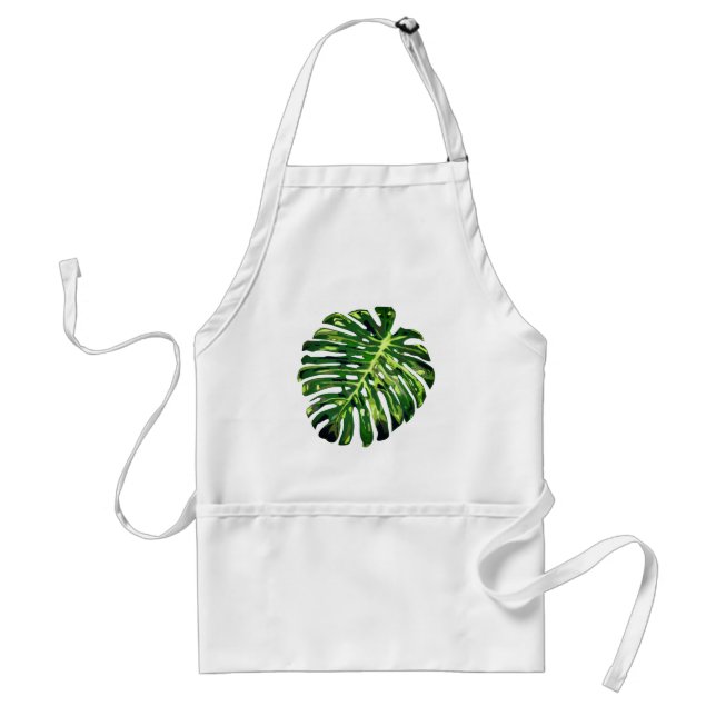 Tropiska Monstera Löv Förkläde (Framsidan)