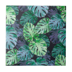 Tropiska Monstera-Löv Kakelplatta