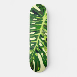 Tropiska Monstera Löv - Mini Skateboard Bräda 18,5 Cm
