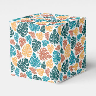 Tropiska Monstera Löv Mönster - färgstark natur P Presentaskar