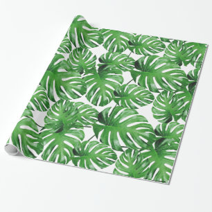 Tropiska monstera Löv Mönster Presentpapper