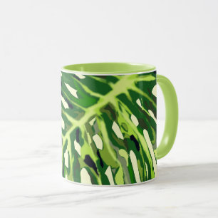 Tropiska Monstera Löv Mugg
