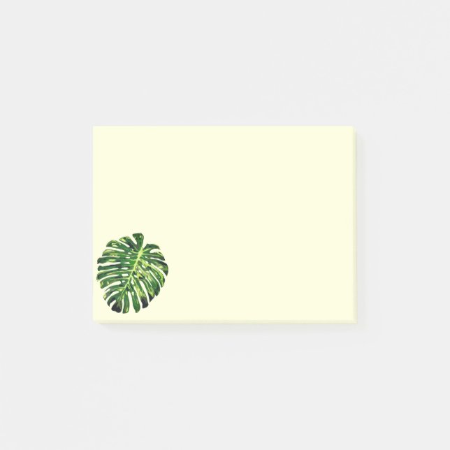 Tropiska Monstera Löv - Post-it Block (Framsida)