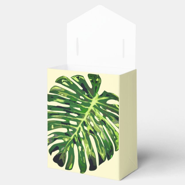 Tropiska Monstera Löv Presentaskar (Öppnad)