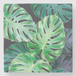 Tropiska Monstera-Löv Stenunderlägg