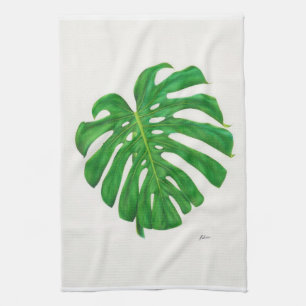 Tropiska Monstera lövkökshanddukar Kökshandduk