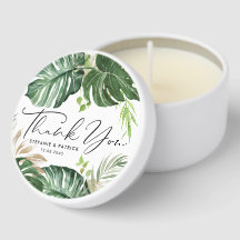 Tropiska Monstera-sommaren Bröllop Tack