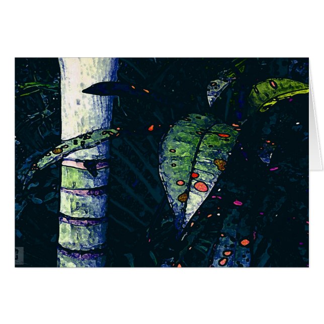 Tropiska natten hälsningskort (Framsidan Horizontal)