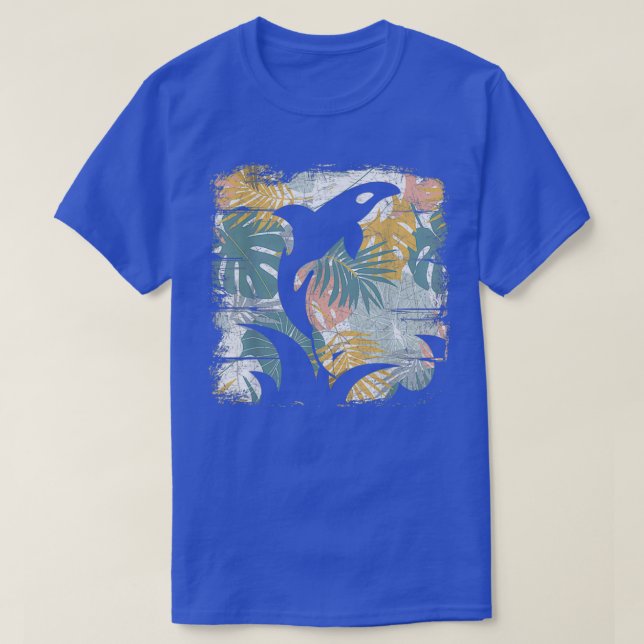 Tropiska naturen Mönster Exotic Summer Vacation Wh T Shirt (Design framsida)