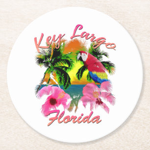 Tropiska nyckel- LargoFlorida nycklar Underlägg Papper Rund