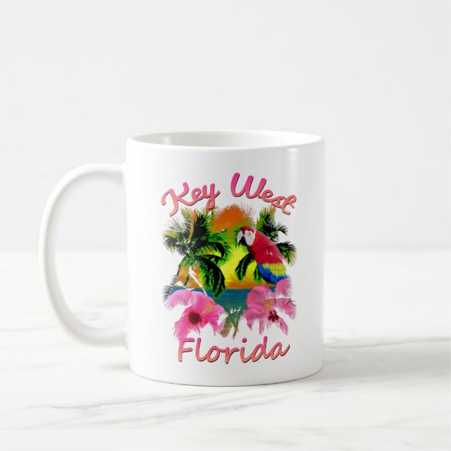 Tropiska Nyckel Väster Florida Nycklar Kaffemugg (Vänster)
