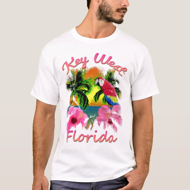 Tropiska Nyckel Väster Florida Nycklar T Shirt (Framsida)