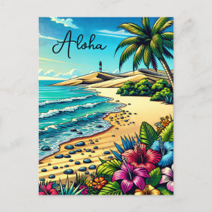 Tropiska Ocean Aloha Vacation Vykort