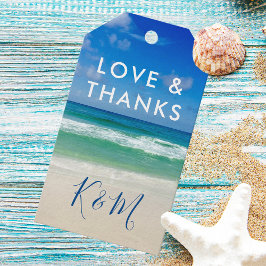 Tropiska oceanen Vågar Kärlek och tack Beach Weddi Presentetikett
