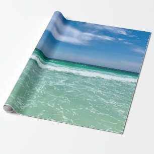 Tropiska oceanen Vinkara vackra stranden Presentpapper