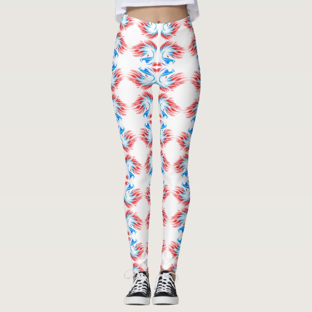 Tropiska oceanfiskar ~ Exotic Aquatic Sea Life Leggings (Framsida)