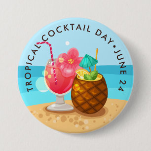 Tropiska ocktails Day, ananas, hibiscus Knapp