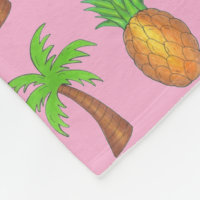Tropiska ön Handflatan Träd Pineapple Rosa Flaming