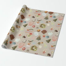 Tropiska ön Jul Vattenfärg