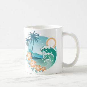 Tropiska ön kaffemugg