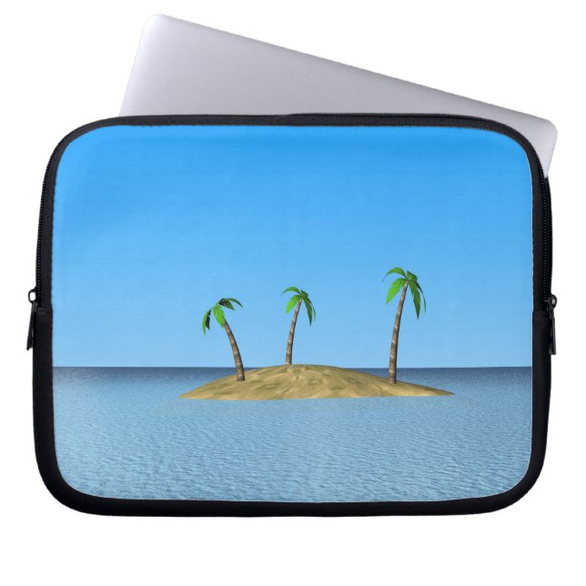 Tropiska ön laptop sleeve (Framsidan)