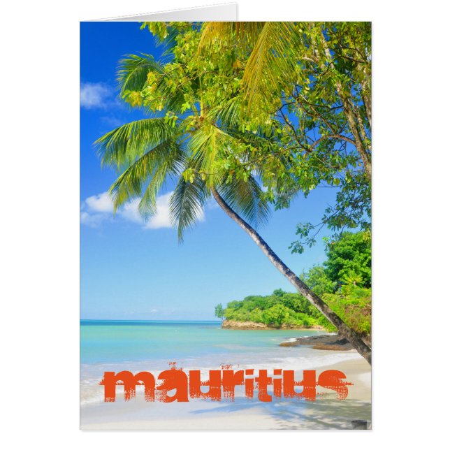 Tropiska ön Mauritius Hälsningskort (Framsidan)