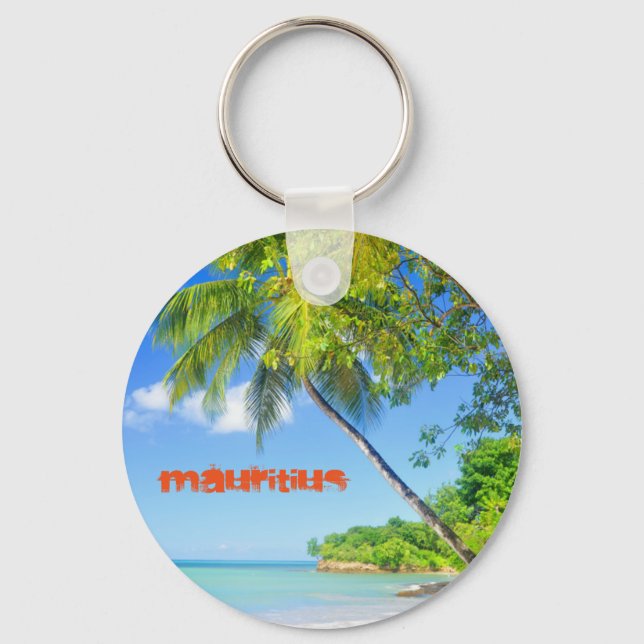Tropiska ön Mauritius Nyckelring (Framsida)