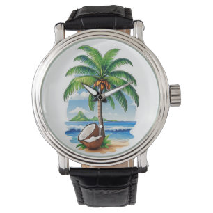 Tropiska ön Träd Armbandsur