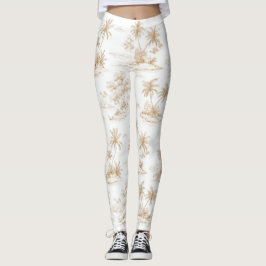 Tropiska öns palmer leggings