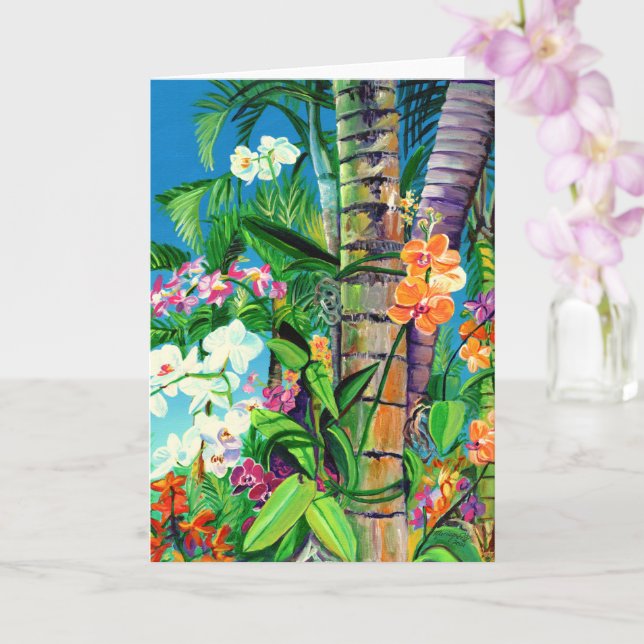 Tropiska orkidéer på Hawaii Card Kort (Orkide)