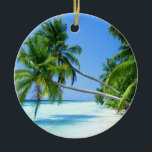 Tropiska Palm Beach! Julgransprydnad Keramik<br><div class="desc"></div>