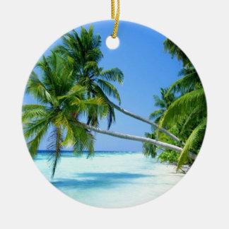 Tropiska Palm Beach! Julgransprydnad Keramik