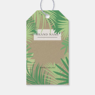 Tropiska Palm Logo Anpassade Hängande Märken Med S Presentetikett