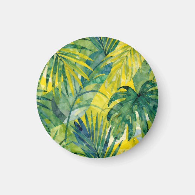 Tropiska palm Monstera djungelblad Magnet (Framsidan)