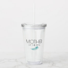 Tropiska palmblad bröllop Bachelorette-fest Take Away Mugg