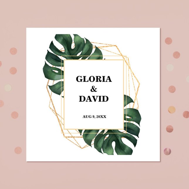 Tropiska palmblad bröllop servetter (Skapare uppladdad)