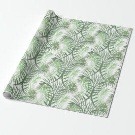 Tropiska palmblad presentpapper