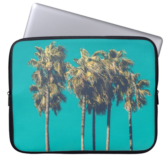 Tropiska palmer Retro-vibbar Laptop Fodral (Framsidan)
