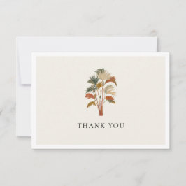 Tropiska palmer Watercolor Pastell Boho Bröllop Tack Kort