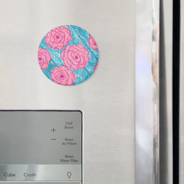Tropiska palmlövar och blommor magnet (In Situ (Fridge))