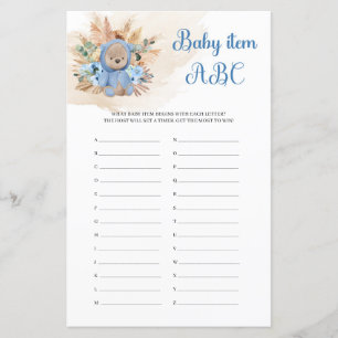 tropiska pampasgräs nalle Baby art ABC