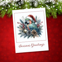 Tropiska papegoja-Säsonhälsningar jul