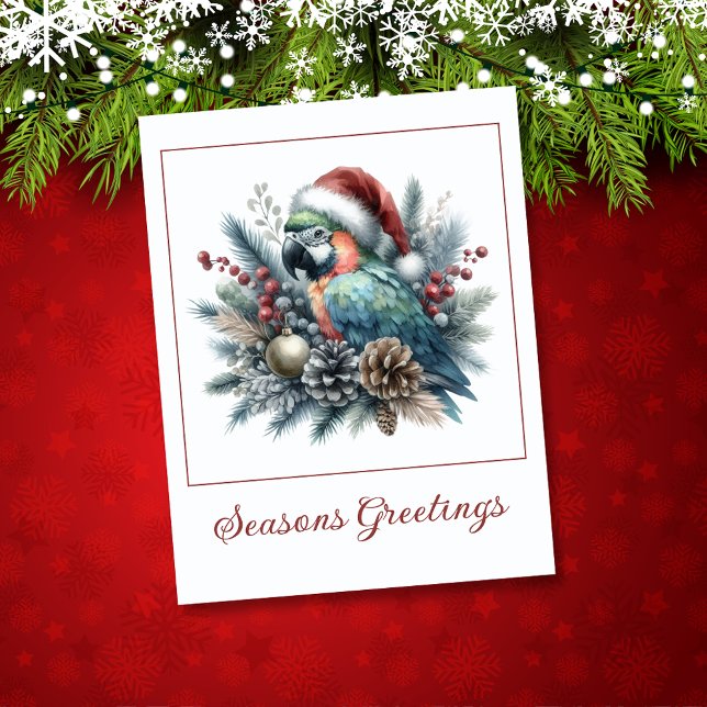 Tropiska papegoja-Säsonhälsningar jul Kort (Skapare uppladdad)