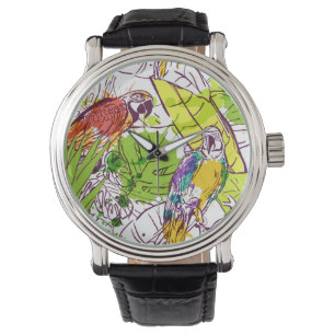 Tropiska papegojor armbandsur