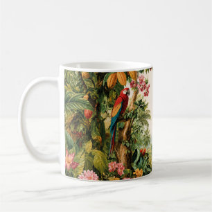 Tropiska papegojor Kakaoblossom Akvarell Kaffemugg