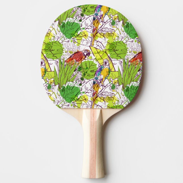 Tropiska papegojor pingisracket (Framsidan)