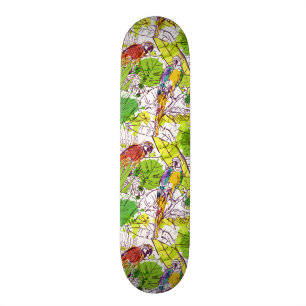 Tropiska papegojor skateboard bräda 20 cm