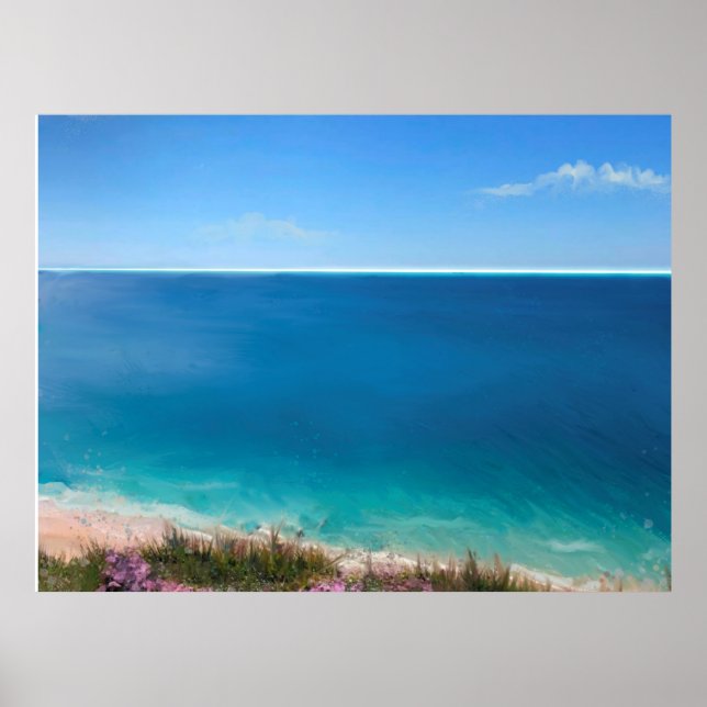 Tropiska paradisbakgrund för videoanrop poster (Framsidan)