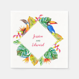 Tropiska paradisBlommigten Hawaiian Bröllop Pappersservett